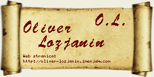 Oliver Lozjanin vizit kartica